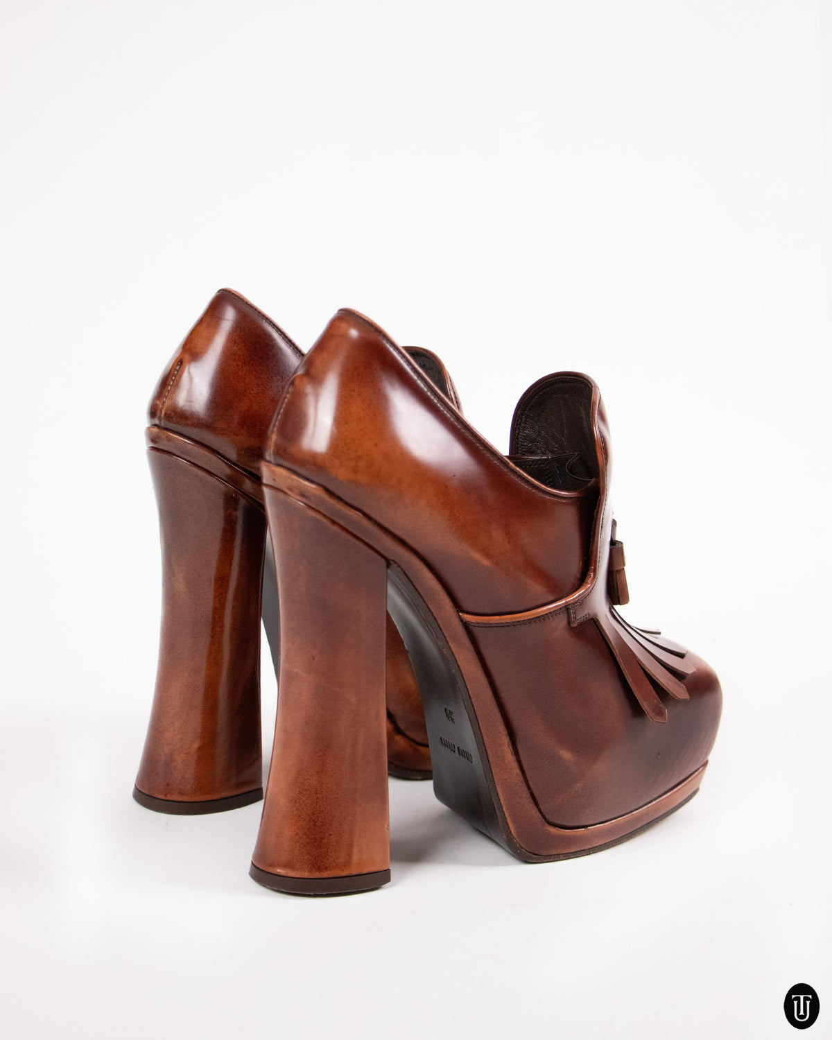 00's Miu Miu Patent Leather Platform Loafers