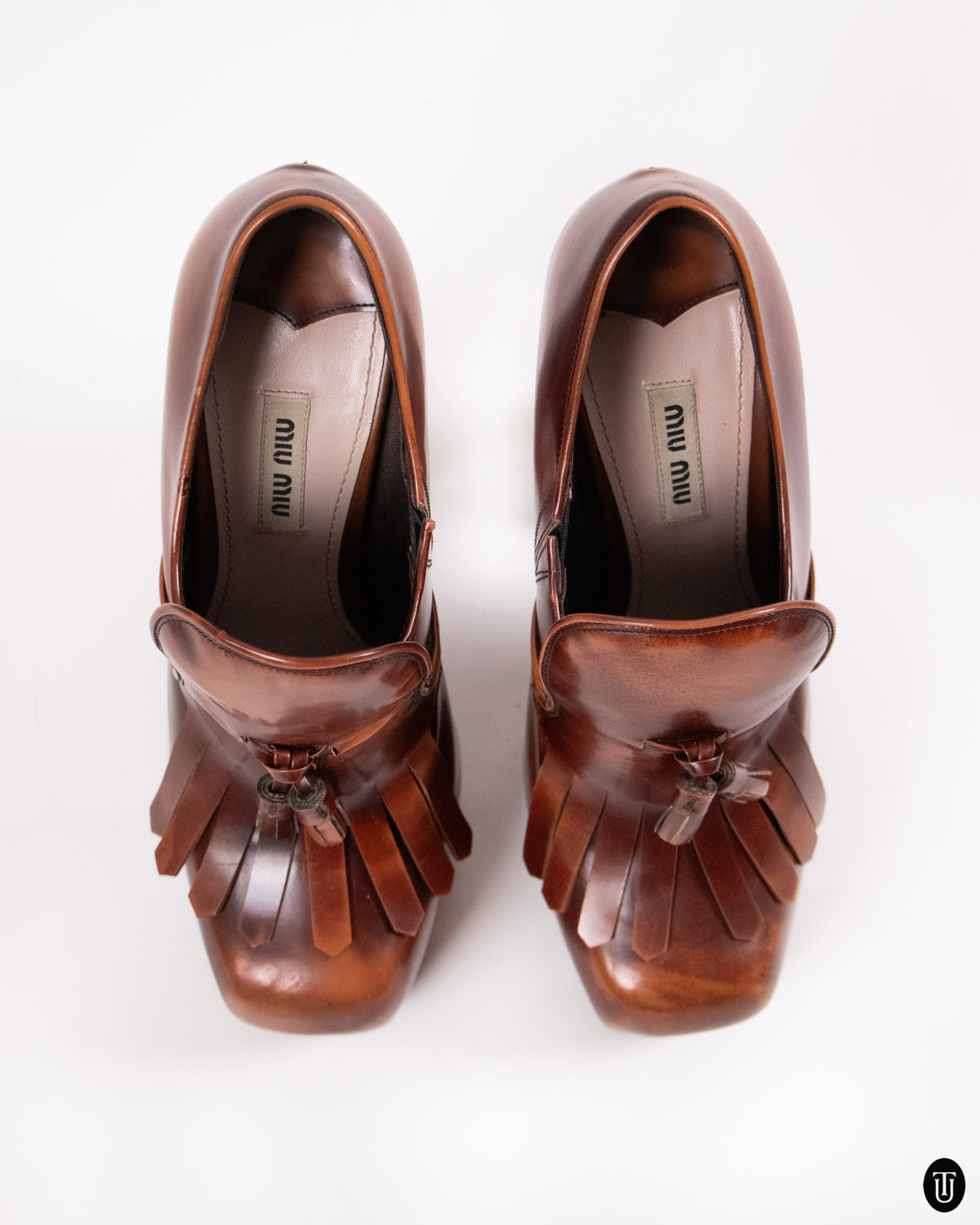 00's Miu Miu Patent Leather Platform Loafers