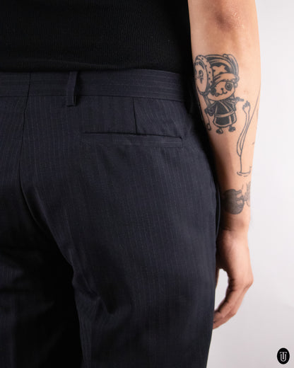 90's Dior Hedi Slimane Striped Wool and Mohair Suit S