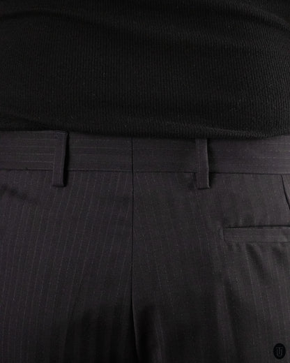 90's Dior Hedi Slimane Striped Wool and Mohair Suit S