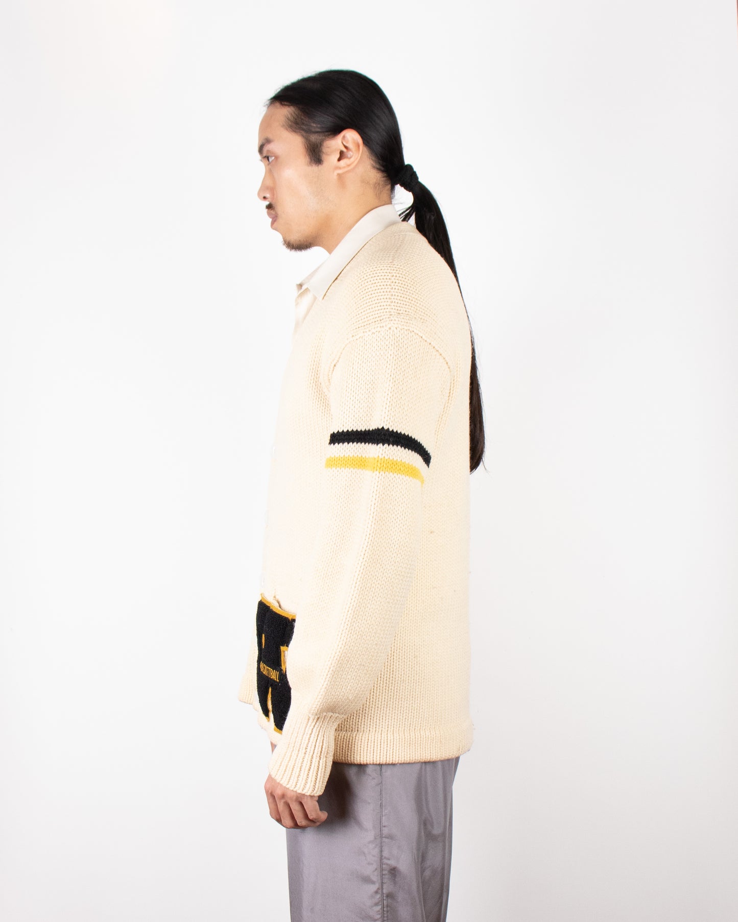 Rare 1940s Princeton Varsity Basketball Knitted Cardigan L