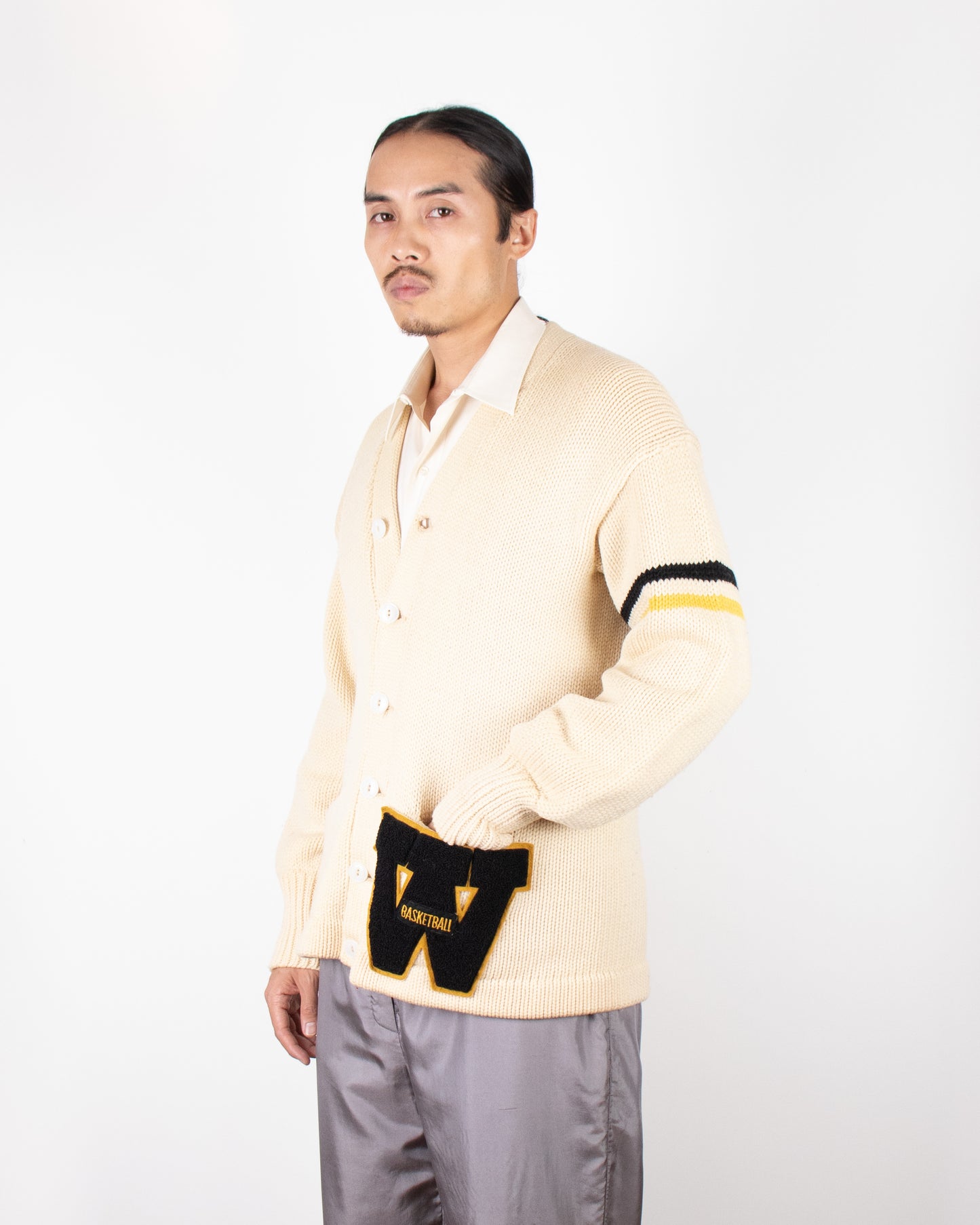 Rare 1940s Princeton Varsity Basketball Knitted Cardigan L