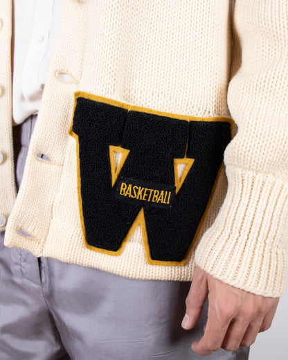 Rare 1940s Princeton Varsity Basketball Knitted Cardigan L