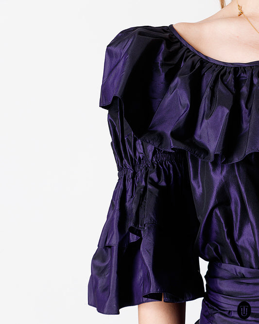 70's Saint Laurent Rive Gauche Silk Gown M