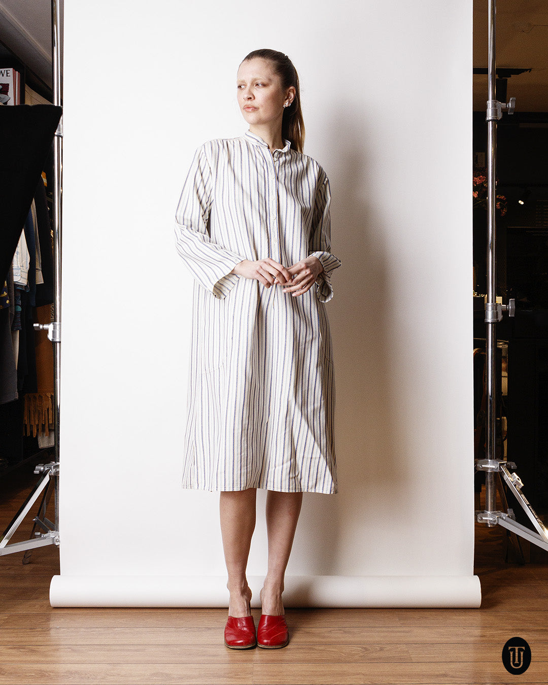 70's Yves Saint Laurent Rive Gauche Cotton Dress M