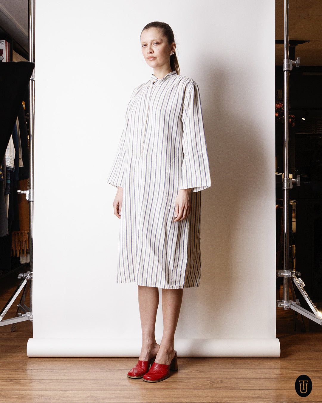 70's Yves Saint Laurent Rive Gauche Cotton Dress M