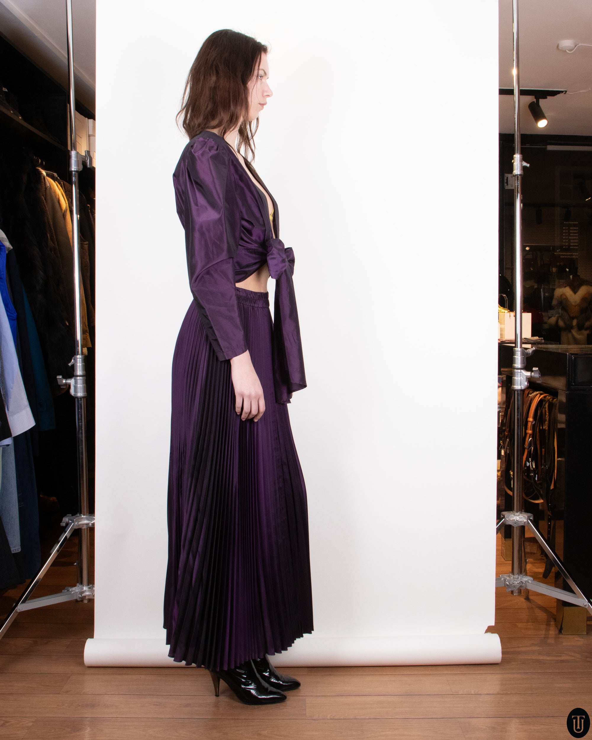 80s Yves Saint Laurent Skirt Set S