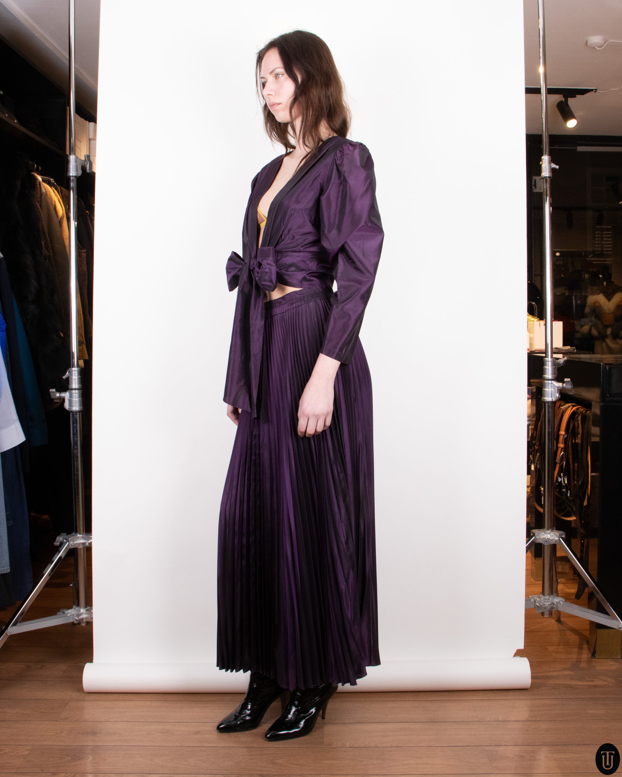 80s Yves Saint Laurent Skirt Set S