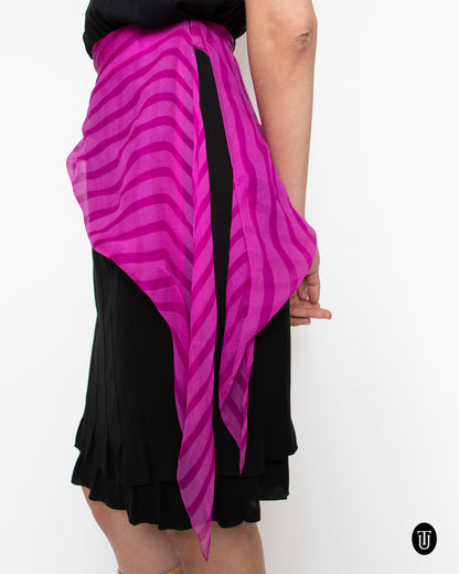 80's Christian Dior Silk Couture Cocktail Dress XS