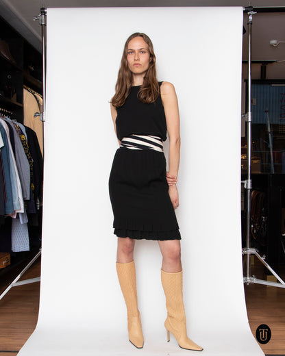 80's Christian Dior Silk Couture Cocktail Dress XS