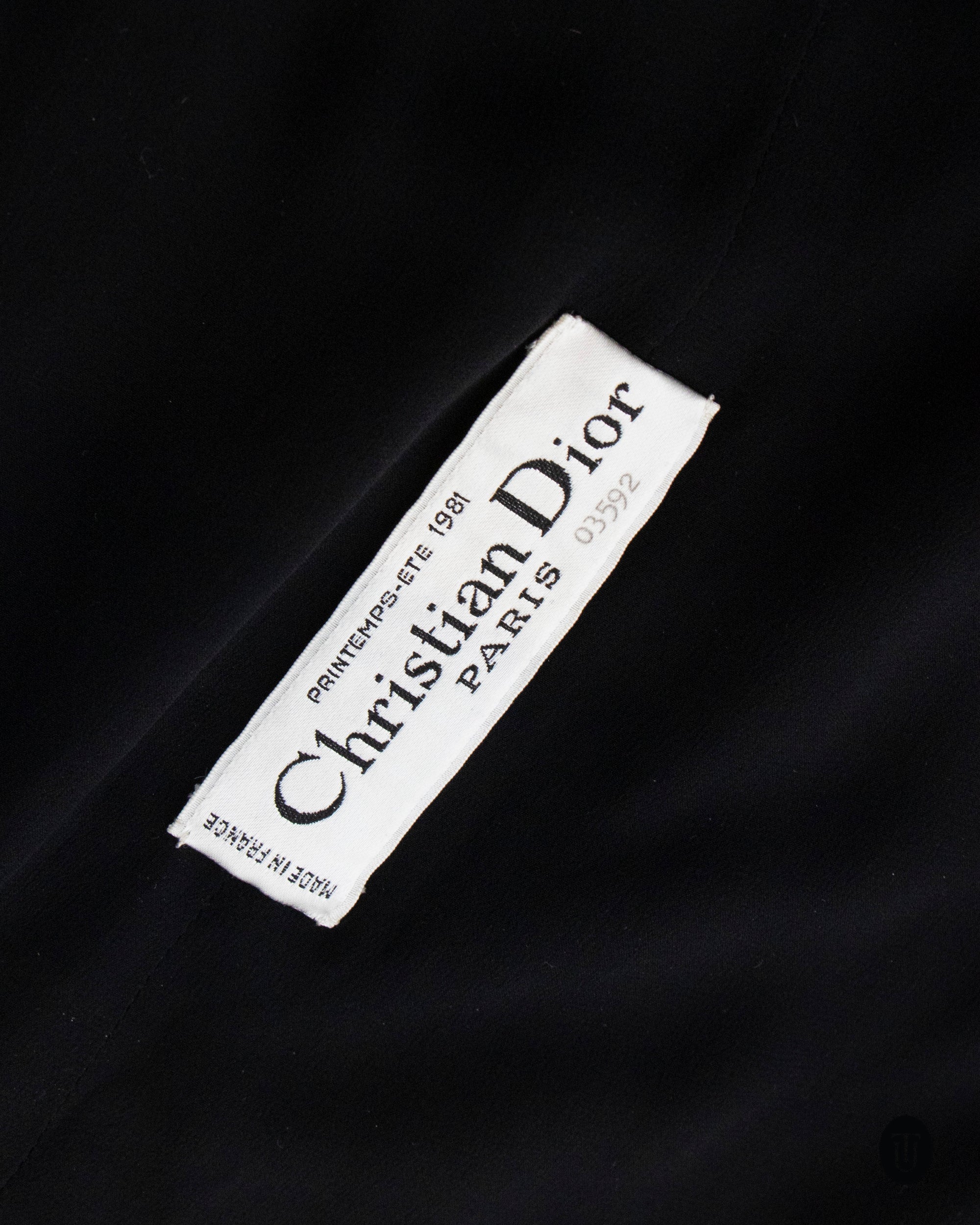 1981 Christian Dior Silk Couture Cocktail Dress XS