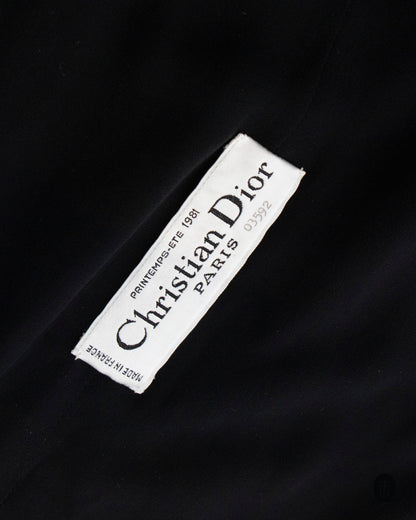80's Christian Dior Silk Couture Cocktail Dress XS