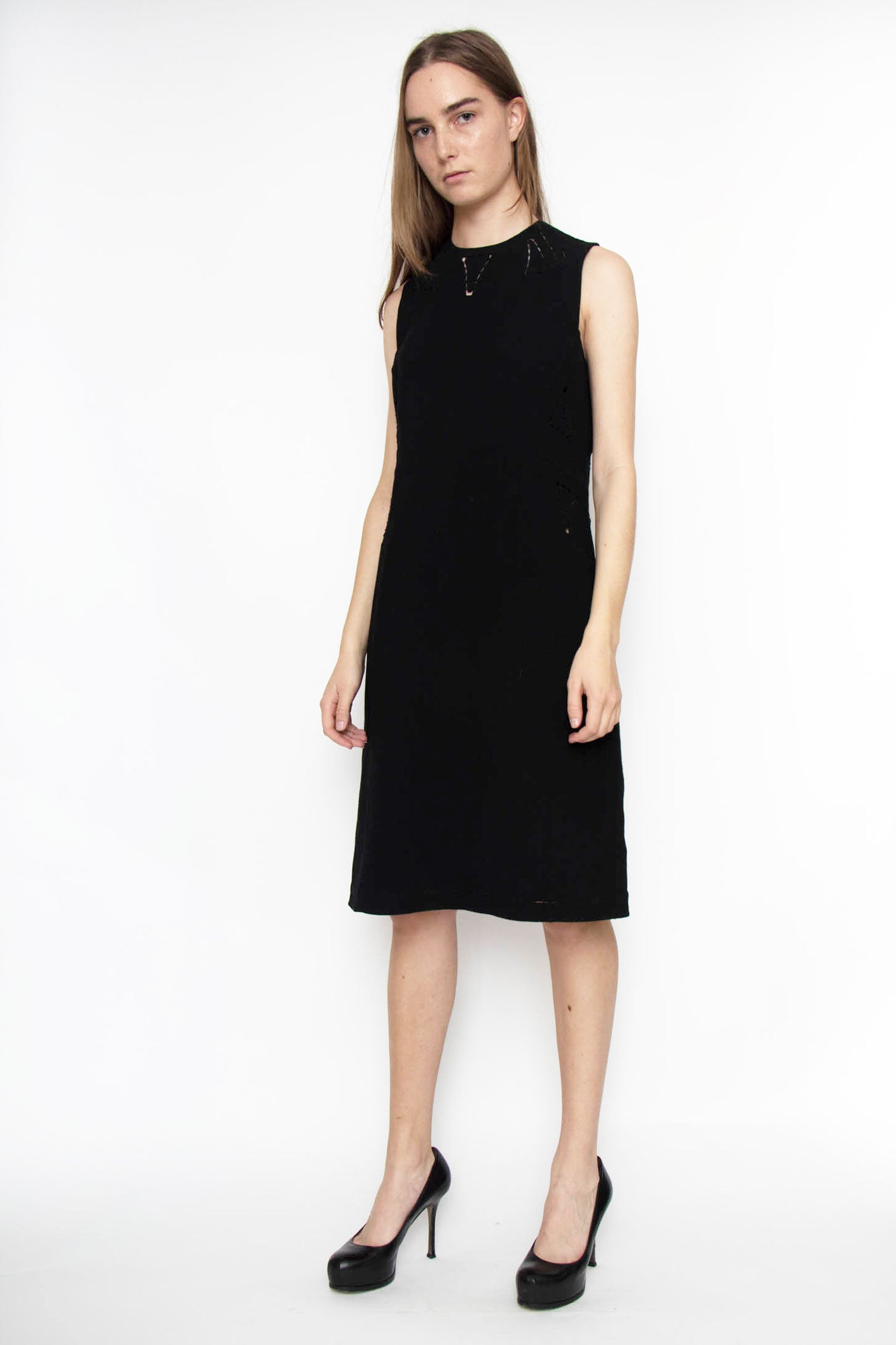 00s Chado Ralph Rucci Wool Dress XS