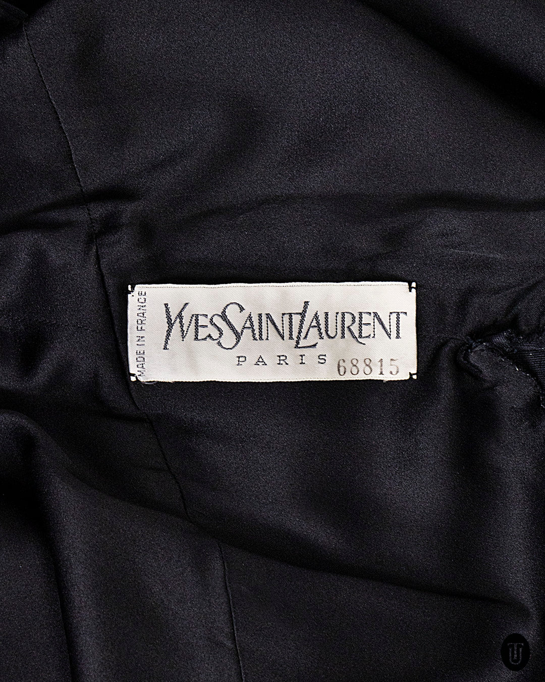 80s Yves Saint Laurent Black Sack Dress S