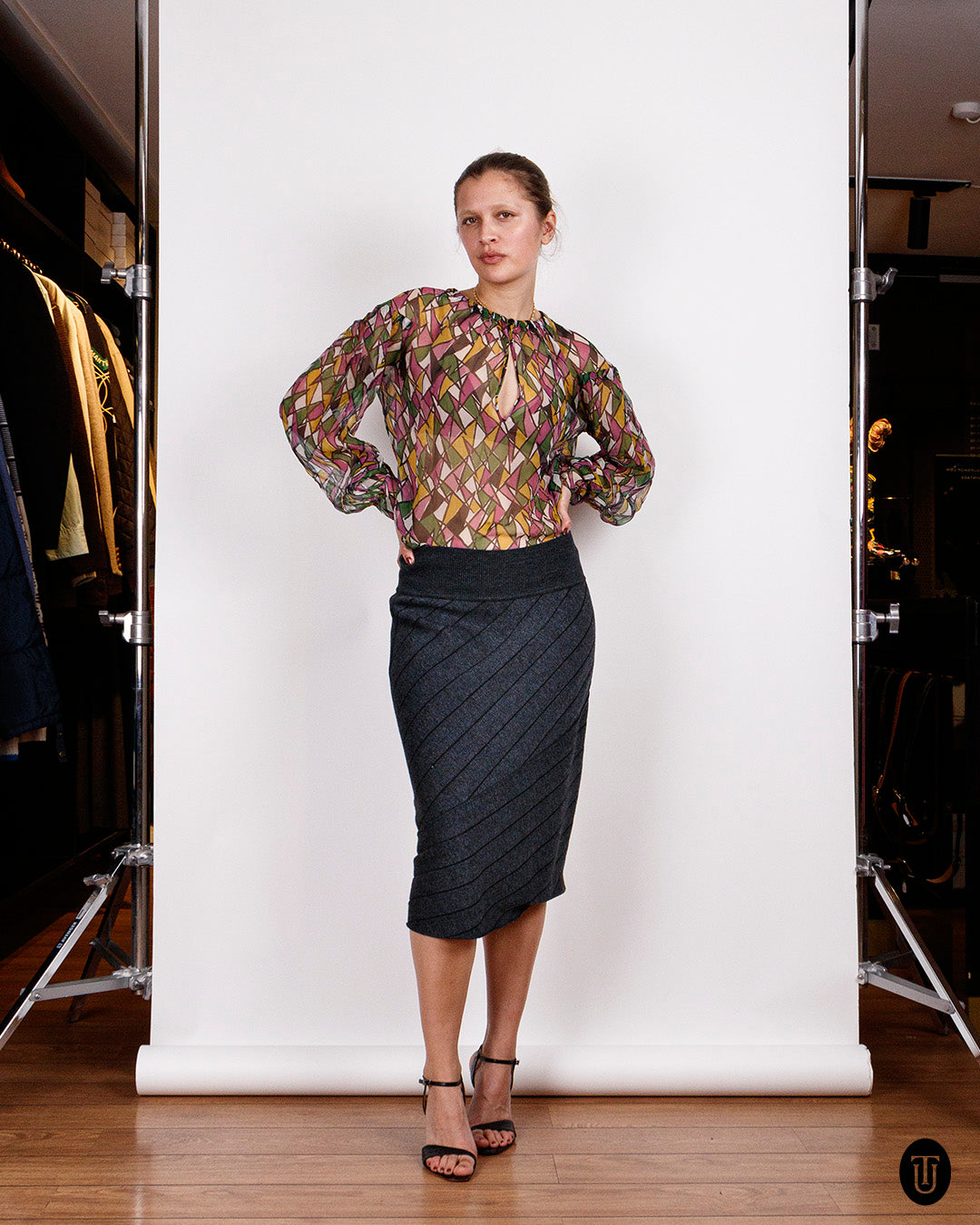 80's Alaïa Knitted Pencil Skirt S