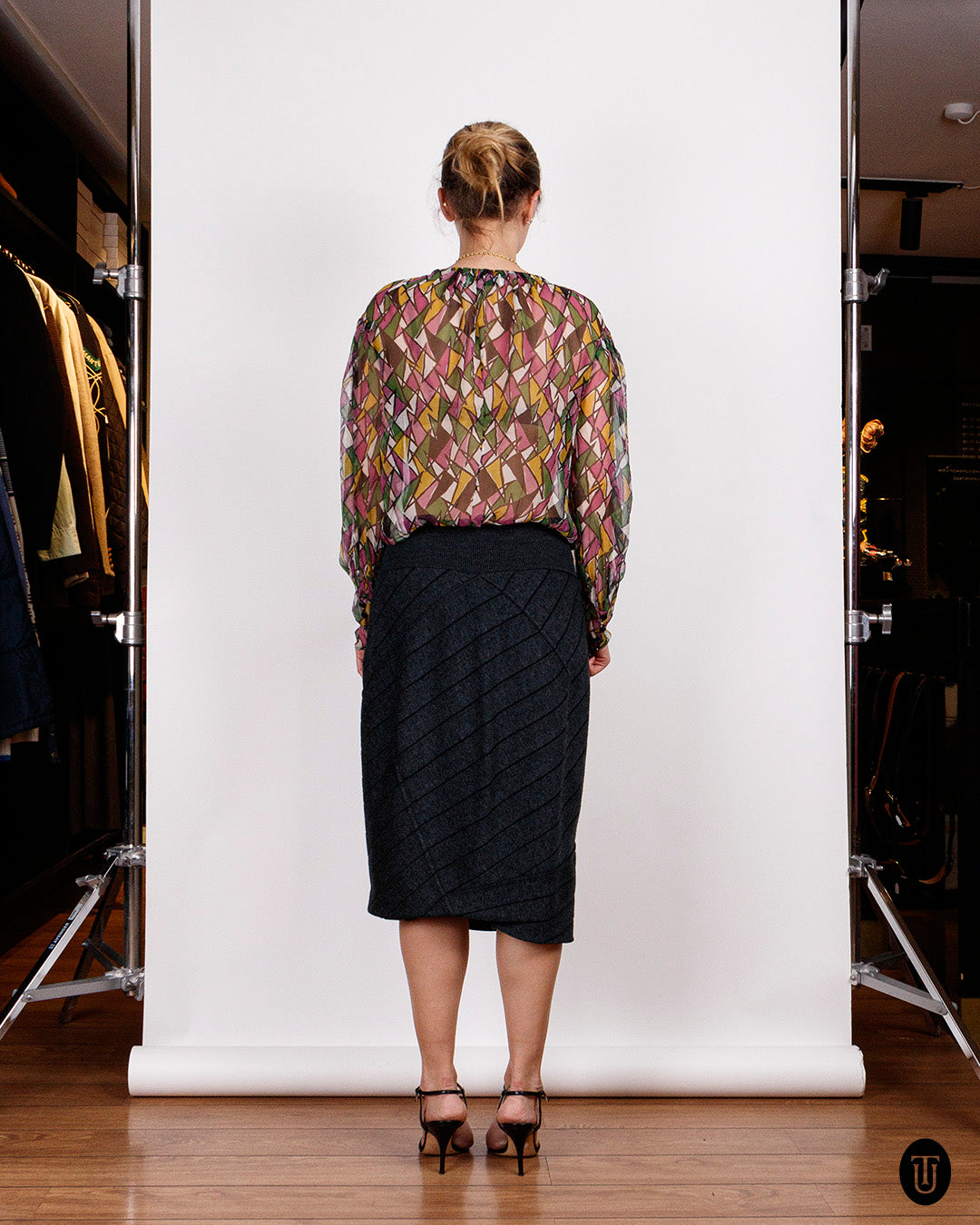 80's Alaïa Knitted Pencil Skirt S