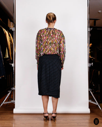 80's Alaïa Knitted Pencil Skirt S