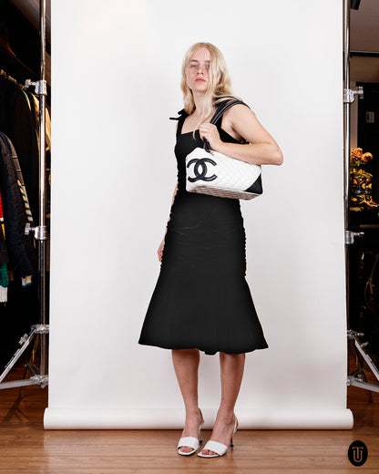 80's Oscar de la Renta Black Velvet Cocktail Dress S