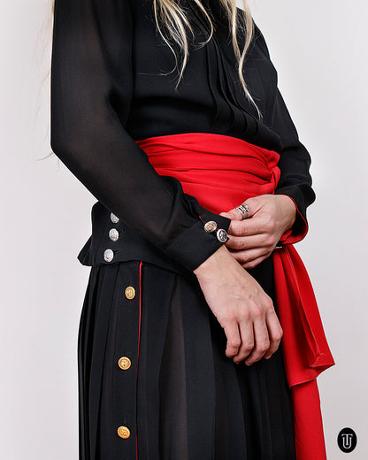 90's Chanel Black Two-Piece Dress S