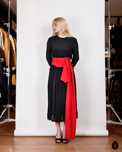 90's Chanel Black Two-Piece Dress S