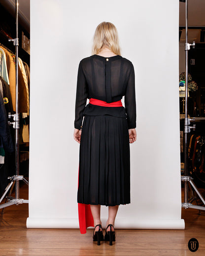 90's Chanel Black Two-Piece Dress S