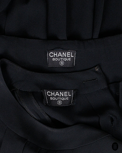 90's Chanel Black Two-Piece Dress S