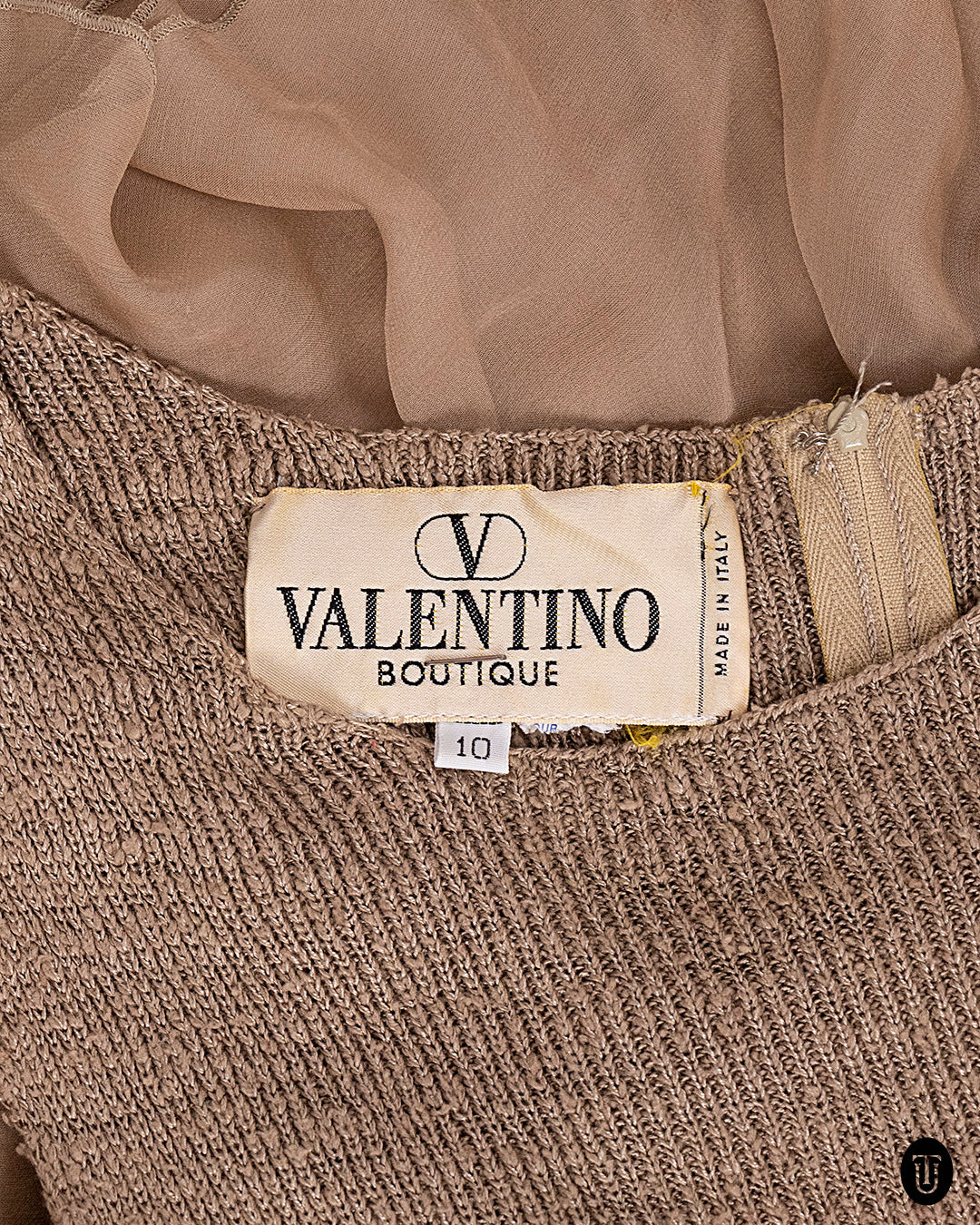 1980s Valentino Silk Flapper Dress S